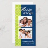 明るいクリスマスフォトカード シーズンカード (正面/裏面)