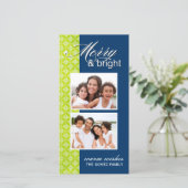 明るいクリスマスフォトカード シーズンカード (スタンド正面)