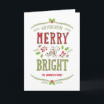 明るいクリスマスホリデーグリーティングカード シーズンカード<br><div class="desc">ベリ祝ーモダン・ベリスタイリッシュー・スウィートからのシーズンとホリデーカード。</div>