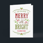 明るいクリスマスホリデーグリーティングカード シーズンカード<br><div class="desc">ベリ祝ーモダン・ベリスタイリッシュー・スウィートからのシーズンとホリデーカード。</div>