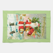 明るいクリスマス キッチンタオル (横)