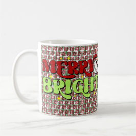 明るいクリスマス - レトロなクリスマスのハッピーホリデー コーヒーマグカップ