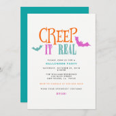 明るいクリープ実在Itハローウィンパーティ招待状 招待状 (正面/裏面)