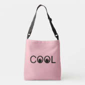 明るいクールピンクの良い雰囲気 クロスボディバッグ (裏面)