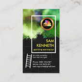 明るいグラフィティグランジレンガの壁の画家 名刺 (正面)