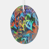 明るいグラフィティ、都市グラフィックデザイン。 ガラスオーナメント (正面左)