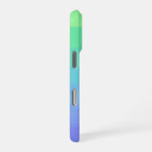 明るいグリーンとブルーのグラデーション iPhoneケース (右側面)
