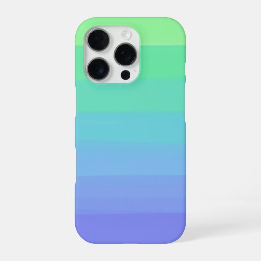 明るいグリーンとブルーのグラデーション iPhoneケース (裏面)