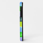 明るいグリーンイエローグレーアクアストライプパタン Case-Mate iPhoneケース (裏面/左)