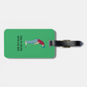 明るいグリーンゴルフをテーマにした ラゲッジタグ (裏面横)