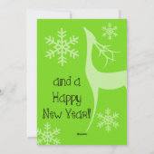 明るいグリーンメリークリスマスフォトホリデーカード シーズンカード (裏面)