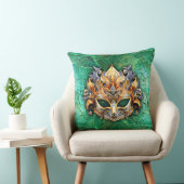 明るいグリーン投げ枕の装飾マスク クッション (椅子)