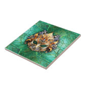 明るいグリーン投げ枕の装飾マスク タイル (側面)