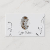 明るいグレーと暗いグレ華美ー(ポートレート写真) 名刺 (正面)