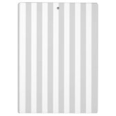 明るいグレーと白のストライプ クリップボード (裏面)