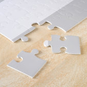 明るいグレーと白のストライプ ジグソーパズル (側面)