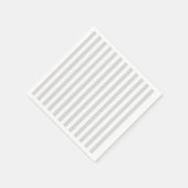 明るいグレーと白のストライプ スタンダードカクテルナプキン (角)