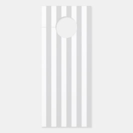 明るいグレーと白のストライプ ドアノブサイン