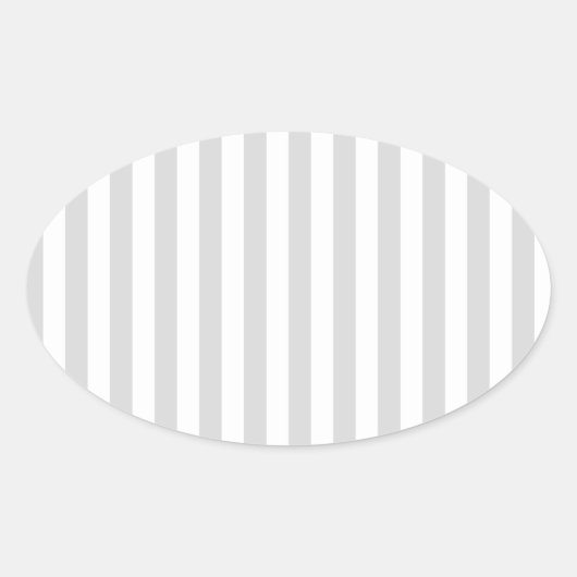 明るいグレーと白のストライプ 楕円形シール (正面)