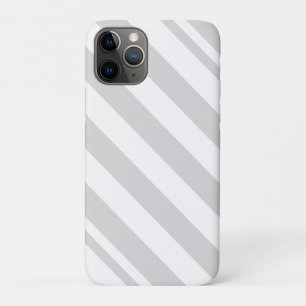 明るいグレーと白のストライプ iPhone 11 PROケース