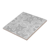 明るいグレーと白のダマ華美スクエレガントパターン タイル (側面)