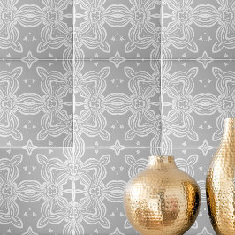 明るいグレーと白のダマ華美スクエレガントパターン タイル