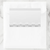 明るいグレーと白の正方形パターン。 長方形シール (バッグ)