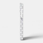 明るいグレーと白の水玉模様パターン Case-Mate iPhoneケース (裏面 / 左)