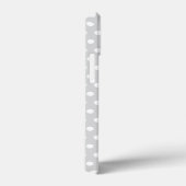 明るいグレーと白の水玉模様パターン Case-Mate iPhoneケース (裏面 / 右)