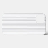 明るいグレーと白の5つのストライプパターン Case-Mate iPhoneケース (裏面 (横))