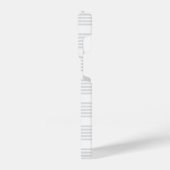 明るいグレーと白の5つのストライプパターン iPhoneケース (左側面)