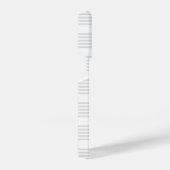 明るいグレーと白の5つのストライプパターン iPhoneケース (右側面)