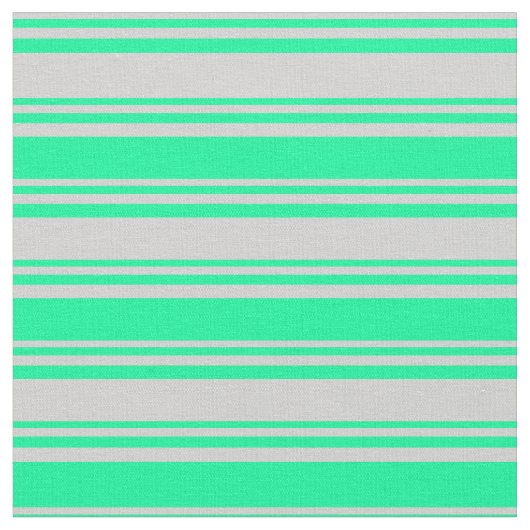 明るいグレーと緑の色の線のパターン ファブリック (クローズアップ)