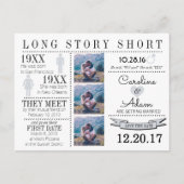 明るいグレーのタイムライン日付ポストカードを保存 案内ポストカード (正面)