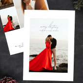 明るいグレーの書窓枠の写真メリークリスマス シーズンカード