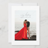 明るいグレーの書窓枠の写真メリークリスマス シーズンカード (正面)