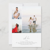 明るいグレーの書窓枠の写真メリークリスマス シーズンカード (裏面)