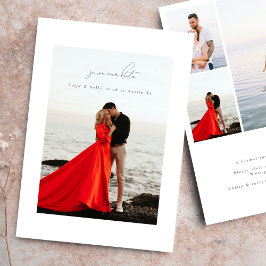 明るいグレーの書道フレーム写真の書道 セーブザデート