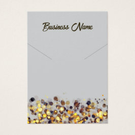 明るいグレーゴールドQRコードネックレス表示カード