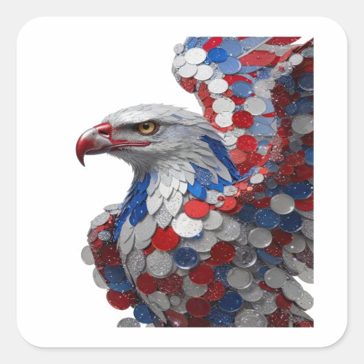 明るいグレー AMERICAN EAGLE ステッカー デザイン (正面)
