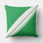 明るいケリーグリーンホワイトダイアゴナルレースストライプ アウトドアクッション (裏面)