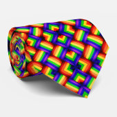 明るいゲイプライドのパーティーの虹の旗パターン ネクタイ (ロール)