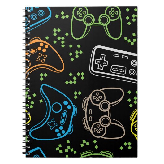 明るいゲームのジョイスティッククール:パターン。 ノートブック (正面)