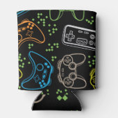 明るいゲームのジョイスティッククール：パターン。 缶クーラー (裏面)