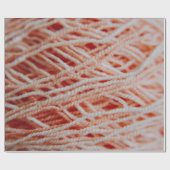 明るいコーラルピンクの糸の写真 ラッピングペーパー (フラット)