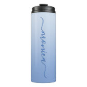 明るいコーンフラワーブルーのグラデーションのシグネチエレガントャ タンブラー (正面)