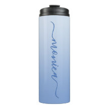 明るいコーンフラワーブルーのグラデーションのシグネチエレガントャ