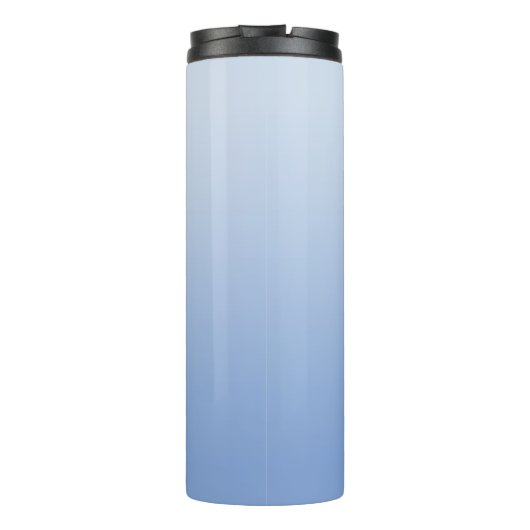 明るいコーンフラワーブルーのグラデーションのシグネチエレガントャ タンブラー (裏面)