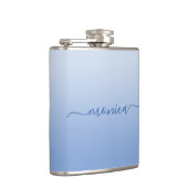 明るいコーンフラワーブルーのグラデーションのシグネチエレガントャ フラスク (右)