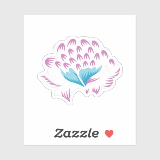 明るいコーンフラワーブルー、スカイガーリーメゲンタ、 シール (シート)